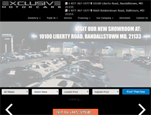 Tablet Screenshot of exclusivemotorcarsmd.com